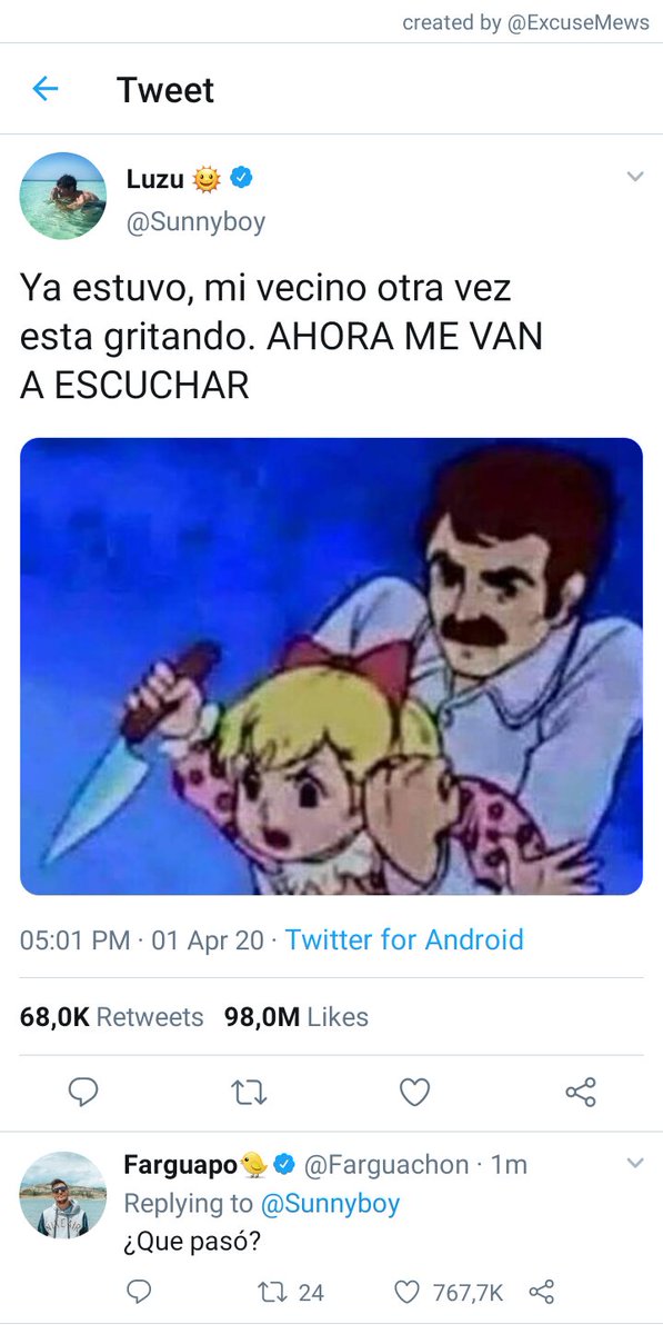 Excusemews's tweet photo. Bee🌻🐝ᴸᵘᶻᵘᵖˡᵃʸ ᵃᵘ

Donde Luzu Esta enojado por él ruido que hace su vecino Auron. 

#Luzuplay #Karmaland https://t.co/fbUOKZFa3t