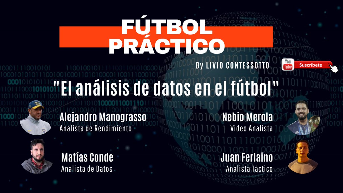Futbol_Practico's tweet photo. Mañana a las 19 horas, por el canal de Youtube Fútbol Práctico (suscribite, es gratis), charla con 4 especialistas sobre el análisis de datos en el fútbol.
@AManograsso @mmcr85 @NebioM @Juan_Ferlaino @Nacsport @InStatFootball @KlipDraw @ninomangravita @joseorocuaf @VicenMuglia https://t.co/rrOUtf2ojS