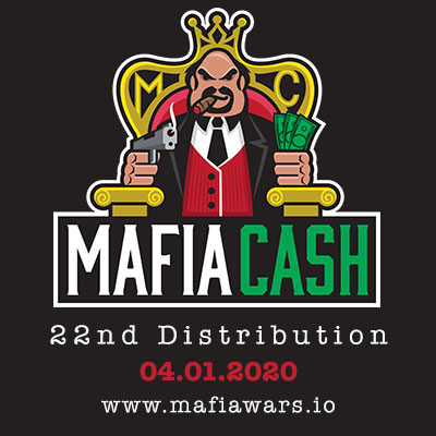 The 22nd MAFIACASH Distribution has been completed! mafiawars.io/news/mafiacash… Check out the Mafia Wars game at mafiawars.io to start earning MAFIACASH today! #MafiaWars #MafiaCash #Bitcoin #BTC #Counterparty #XCP #BlockchainGaming
