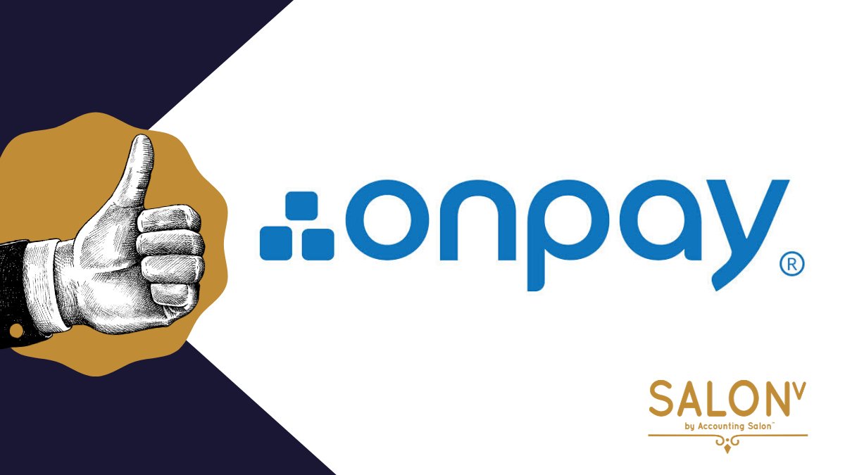 Thumbs up for <a href="/onpay_payroll/">OnPay</a> for being our Title Sponsor for SALONv on May 5! FREE registration for accountants and bookkeepers here--> accountingsalon.com/salonv