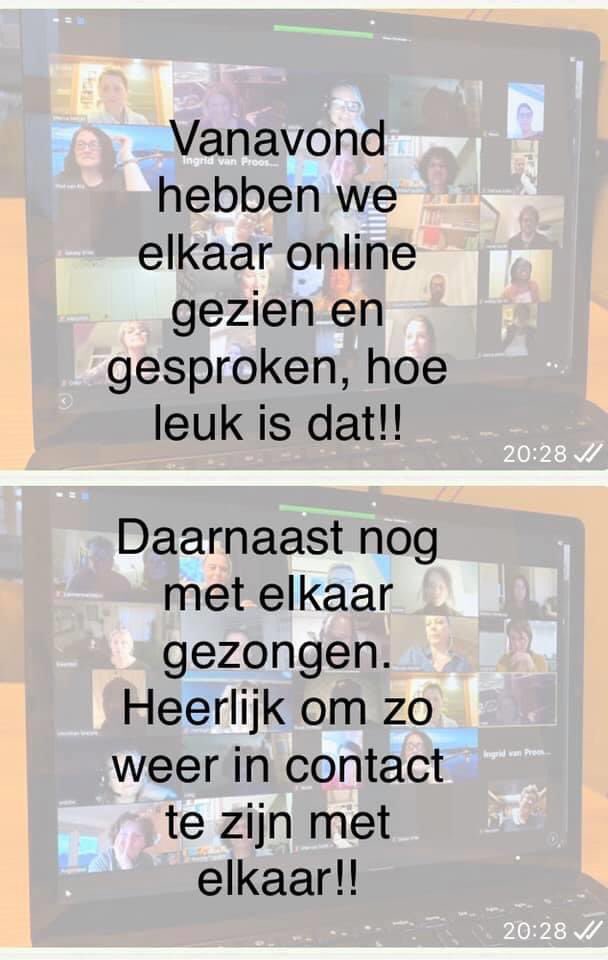 FGChoirBaarn's tweet photo. En zo hebben we toch nog een koorrepetitie. Soort van.....#koorantaine #Koorona #Keeponsinging #SingingtheGospel #ThisIsTheWayWePraiseHim https://t.co/x3ZYgr8zwU