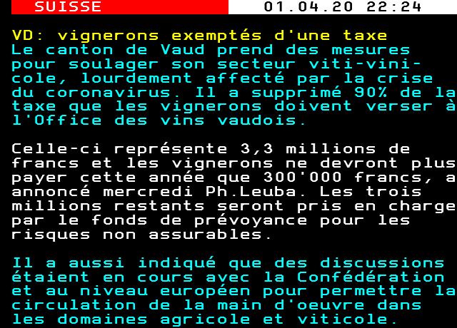 VD: vignerons exemptés d'une taxe