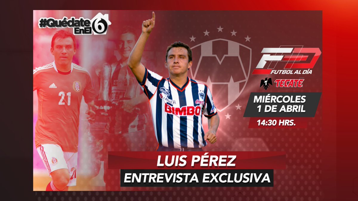 mmdeportesmx's tweet photo. ⚠ #QuédateEnEl6
⚽ Sintoniza ya Futbol Al Día
🗣 Entrevista con @LuchoPerez_8
exjugador de #RayadosFit
📺 @multimediostv #Canal6
📱 https://t.co/suE7IlNySZ https://t.co/OdnmMjKgw9