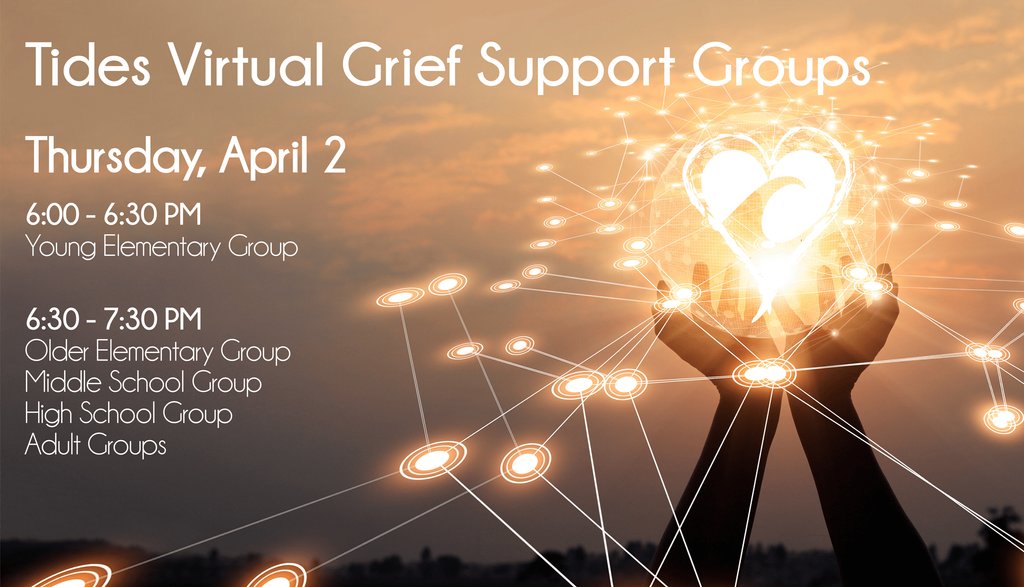 Tides will be hosting virtual peer support groups tomorrow night. If you are interested in joining us, please contact us at holly.oxendale@tidesprogram.org.
