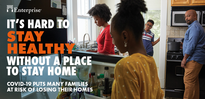 EnterpriseNow's tweet image. As the nation fights #COVIDー19, a safe, healthy home is more important than ever. But for families facing unemployment, the security of home is fragile. We're moving quickly to support tenants, affordable housing providers and community partners: EnterpriseCommunity.org/COVID-19