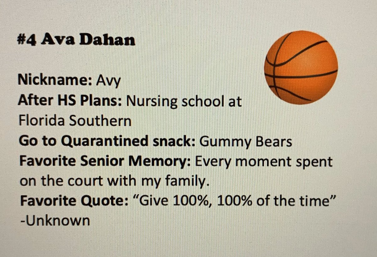ECCRSDGirlsBB's tweet photo. 🏀Senior Spotlight🏀                                Ava Dahan.      #alwaysaviking @avadahan https://t.co/SzZ0BVOERL