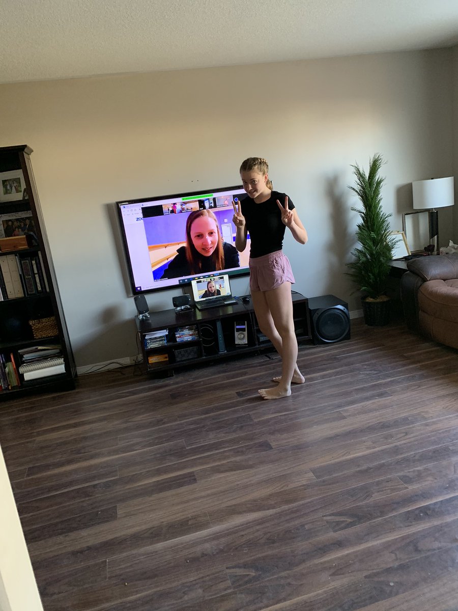 storms_rhonda's tweet photo. And just like that our living room has turned into the dance studio! Zoom Comp practice. https://t.co/M13smxDmcR