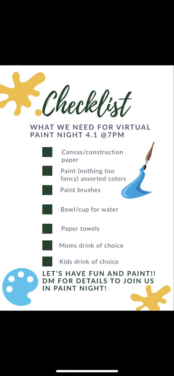 MomSpaceCo's tweet photo. Join @MomSpaceCo for a virtual paint party with the #kids #painting
#quarantine
#socialDistancing
#virtualhappyhour
#artclass #MomSpaceCo #MomSpaceCompany #TalkSpaceCo #WashingtonDC https://t.co/VcVIV8W5h8