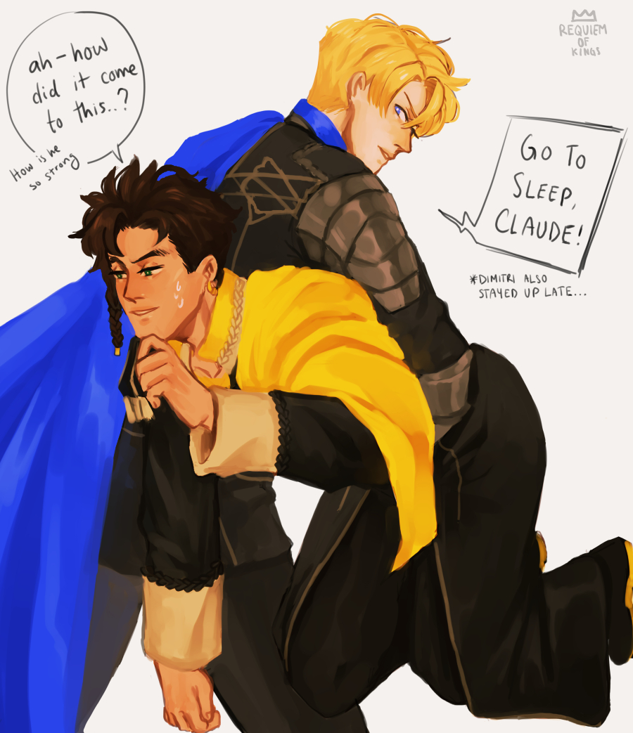 it wasnt part of the plan for claude to be found late at night in the library by the crowned prince of faerghus, only to be taken to bed 

[#dimiclaude] 