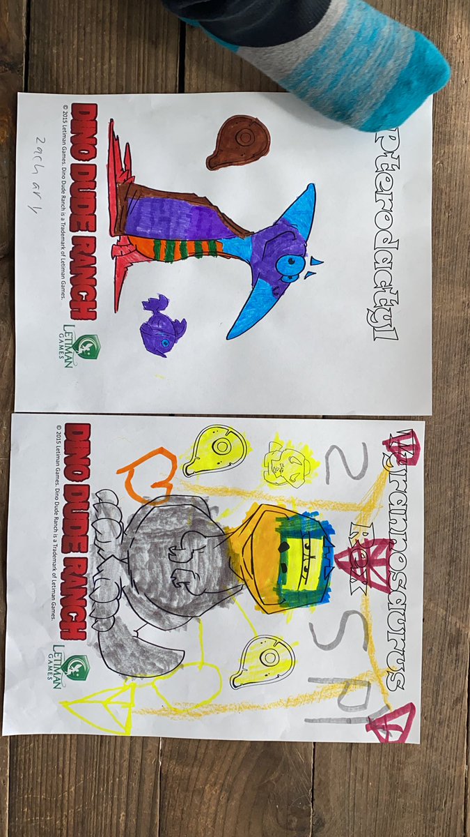 Philosocopter's tweet photo. Hey @LetimanGames here are my boys’ entires into the #DDRColoringContest. On the left is from Zachary (7), the right is Finnick (5) https://t.co/4A6VFiaYDQ