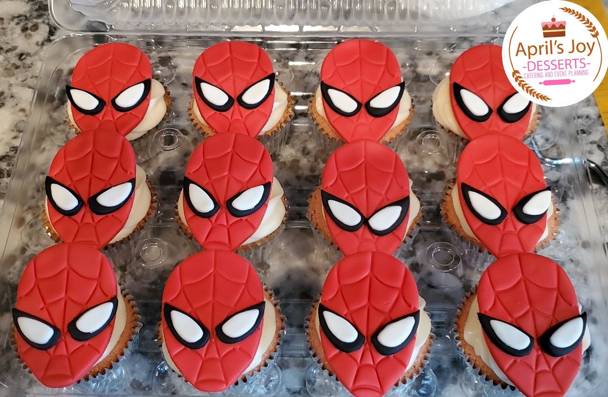 april_event's tweet photo. Spiderman cupcakes for Xavier's 2and birthday. Strawberry cupcakes with cream cheese icing. #spiderman #cupcakes #customcupcakes #baker #aprilsjoy https://t.co/m4lW3OP3rH