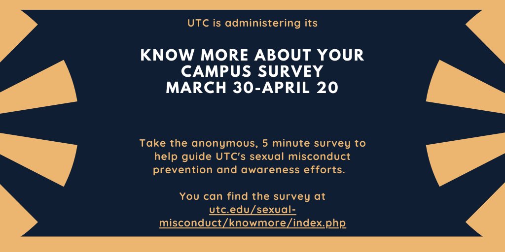 KnowMoreUTC's tweet image. Students - don&apos;t forget! Take a few minutes to share your thoughts in the campus climate survey, and enter to win a set of Apple AirPods.  One set will be given away per week! The survey is available at utc.edu/sexual-miscond….