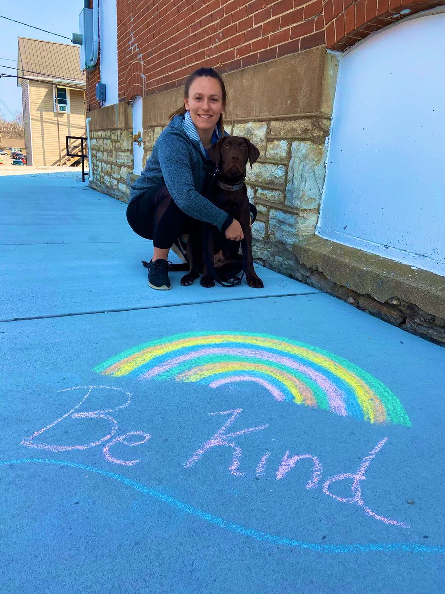 msbradfisch's tweet photo. Day 3 of spirit week: Chalk your walk! Beau and I made a pit stop during our walk to write a kind message for all to see. @JCWestElem #JCStrongerTogether I https://t.co/l6KptZJD3j
