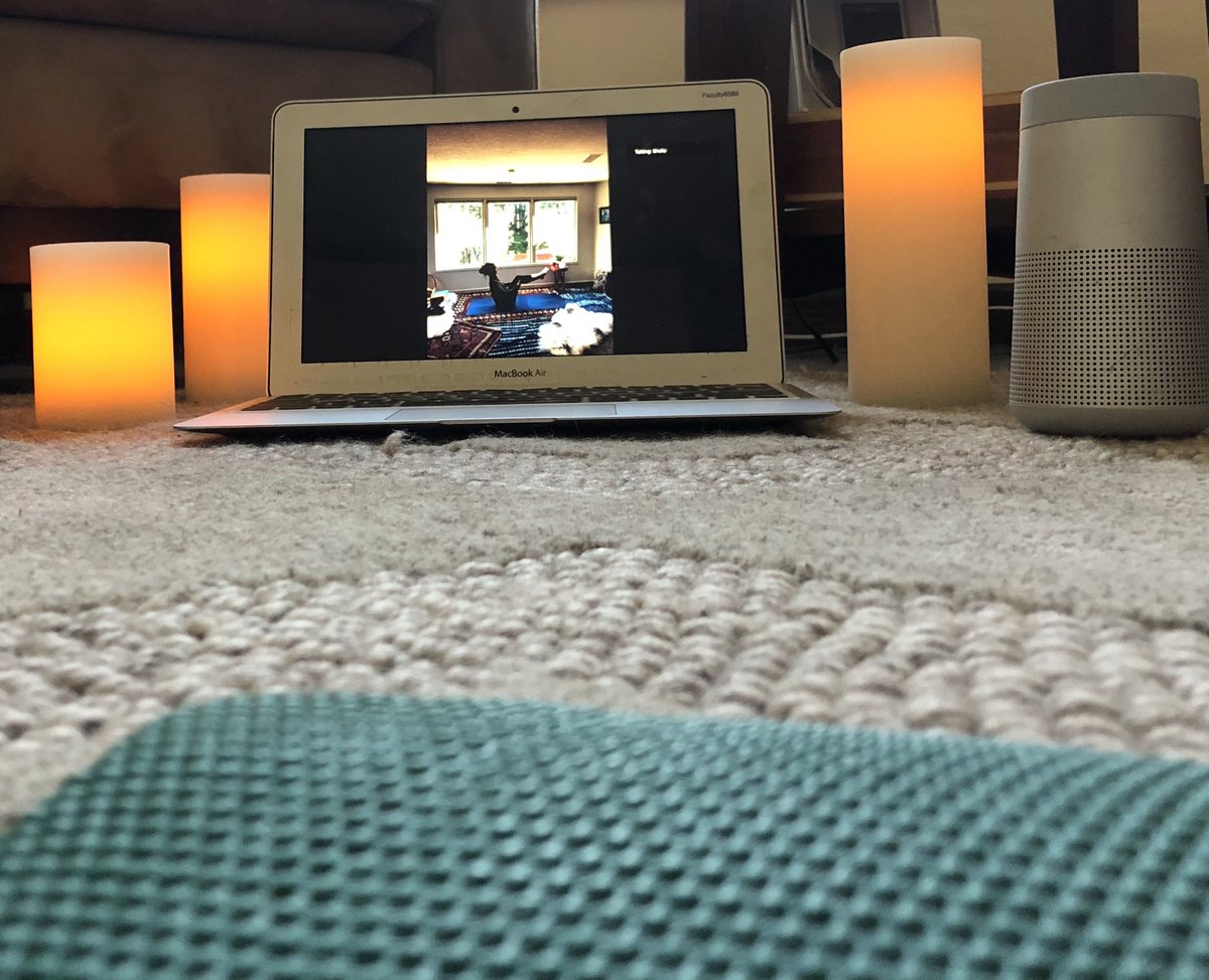 wildcat_strong's tweet photo. Yoga with Sheila happening #hereandnow. ⁦@Lifeatsi⁩ #wildcat_strong. https://t.co/IAUbtbBJWT