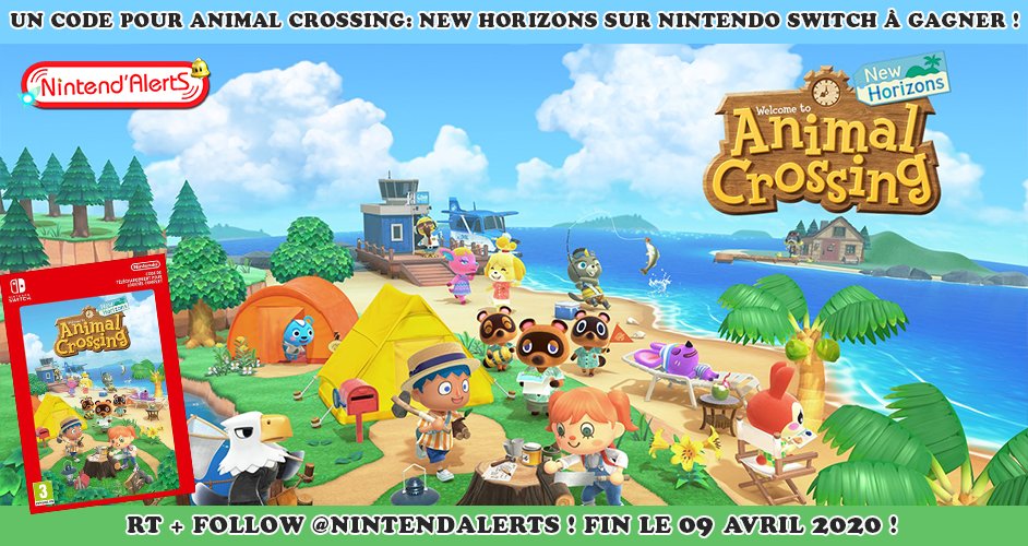 AlertEtGo's tweet photo. Concours : Un code Animal Crossing: New Horizons Nintendo Switch à gagner ! Follow @nintendalerts, tague un ami et RT ce tweet. Fin le 09 avril 2020.
Retrouvez les meilleurs prix pour le jeu ici :
➡️ https://t.co/mr5OnRyf55 https://t.co/68RgovNQLo