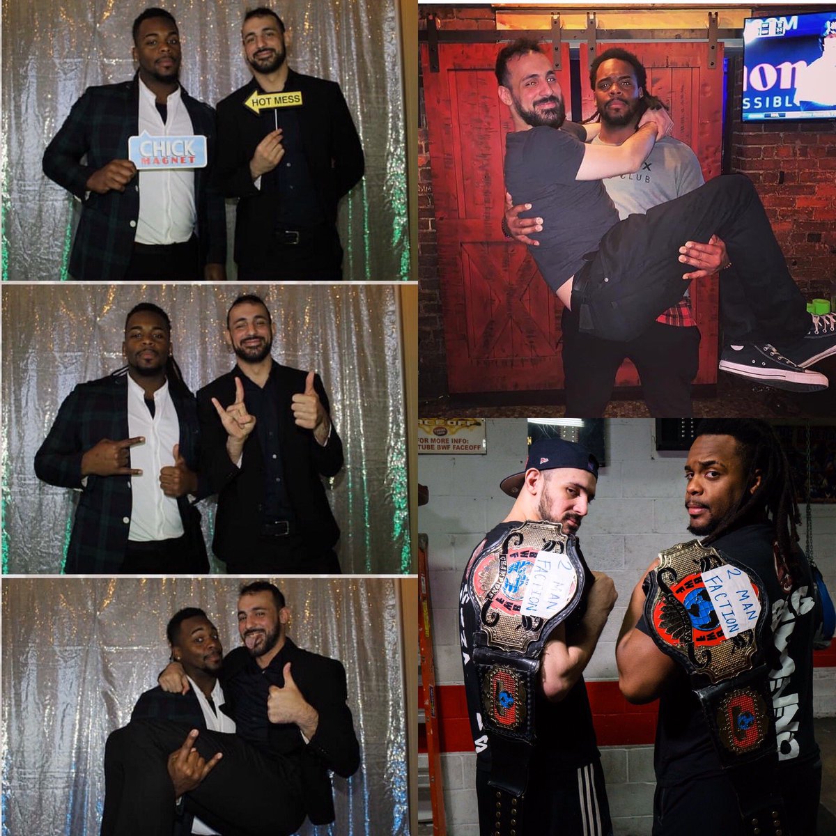 HesBiGCuZZO's tweet photo. From becoming best friends to being the best #2MANFACTION this world has ever seen. I have to say that Im blessed to have you not only as a friend but as business partner in this world of #wrestling
#HAPPYBIRTHDAY MUTHA FUKER! Love ya bro!
#2GUD #WeAreNotATagTeam
#AceAndrews 🤘🏻👍🏾 https://t.co/W2jn5Rpmt3