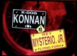 WayneBe00932411's tweet photo. Next up is Konnan v Mysterio JR, good high flying fight but ruined by a leg injury to Mysterio, Konnan came out on top with a Tequila Sunrise submission 6/10 https://t.co/z0pByE3GA0