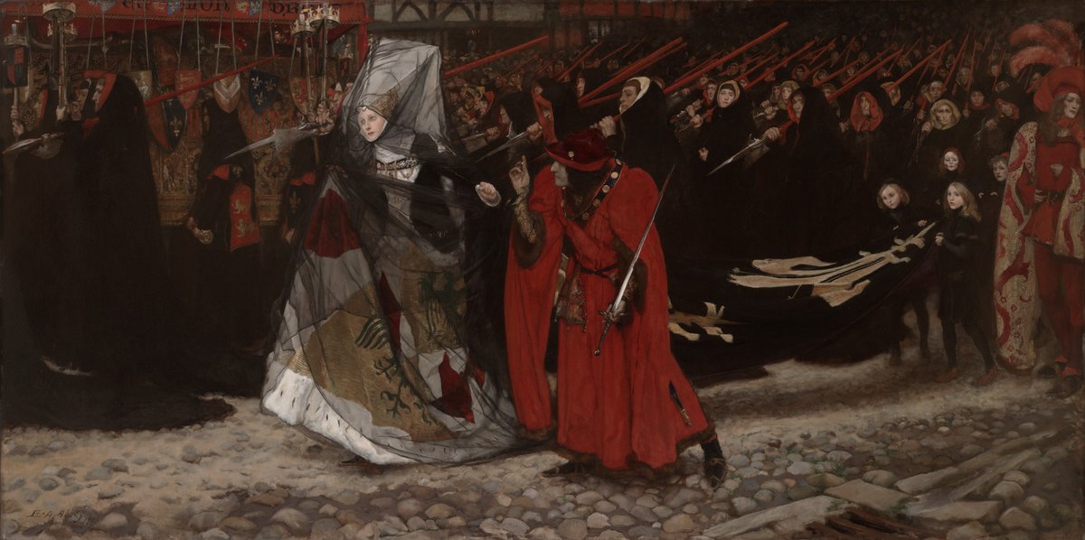 Happy birthday to Edwin Austin Abbey, who was born #onthisday in 1852. Abbey was an American muralist, illustrator, and painter that was active at the beginning of what is now referred to as the 'golden age' of illustration.

#art #EdwinAustinAbbey #painting #illustrating