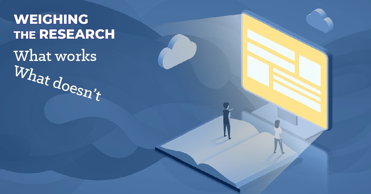 EdWeekOpinion's tweet photo. How effective is online learning? @BrownUniversity’s @SusanneLoeb breaks down the research in her essay as part of the “What Works, What Doesn’t” opinion series on practical takeaways from #k12research. https://t.co/12lzBbx62F #ewopinion #EdResearchToPractice @AnnenbergInst https://t.co/YCWa0fWlhf