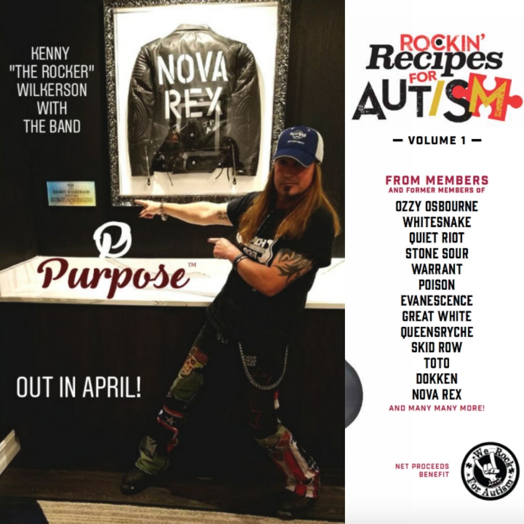 DjTaraYeager's tweet photo. Out this month! Purpose featuring Kenny "The Rocker " Wilkerson with the band Nova Rex.  We discuss his journey into the music business as well as his NEW cook book Rockin' Recipes for Autism. To purchase the book go to https://t.co/GR58KeRrZM 
#purpose #music https://t.co/fzBAOI5wXp