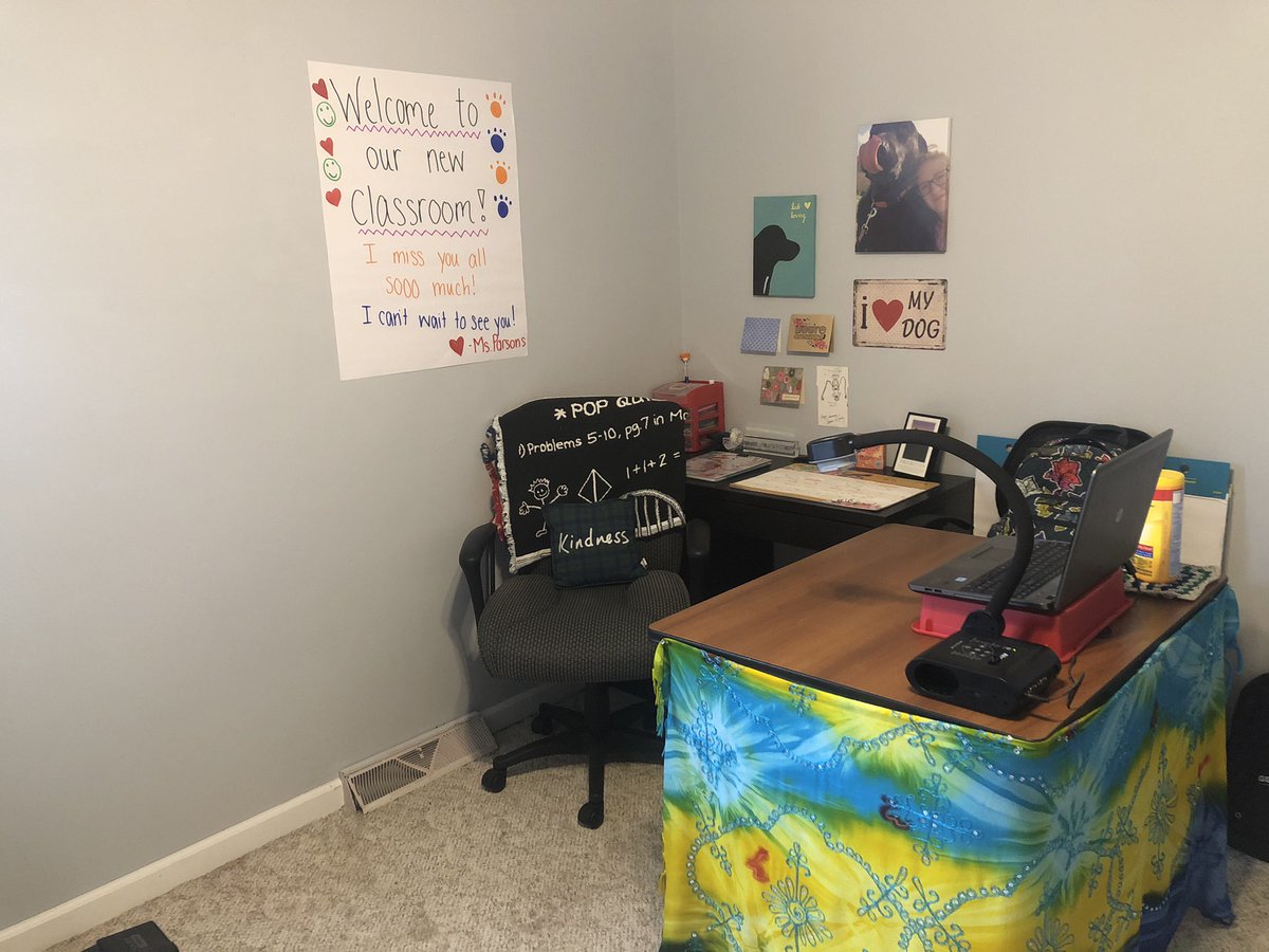 MsParsons7's tweet photo. Hey friends! I was able to set up a new classroom for us! I can’t wait to get recording and connecting with our distance learning plan! Stay tuned for the plans for next week! 💙🧡 @Principal_DMS @DelmarSuper https://t.co/WsR2kFuh0K
