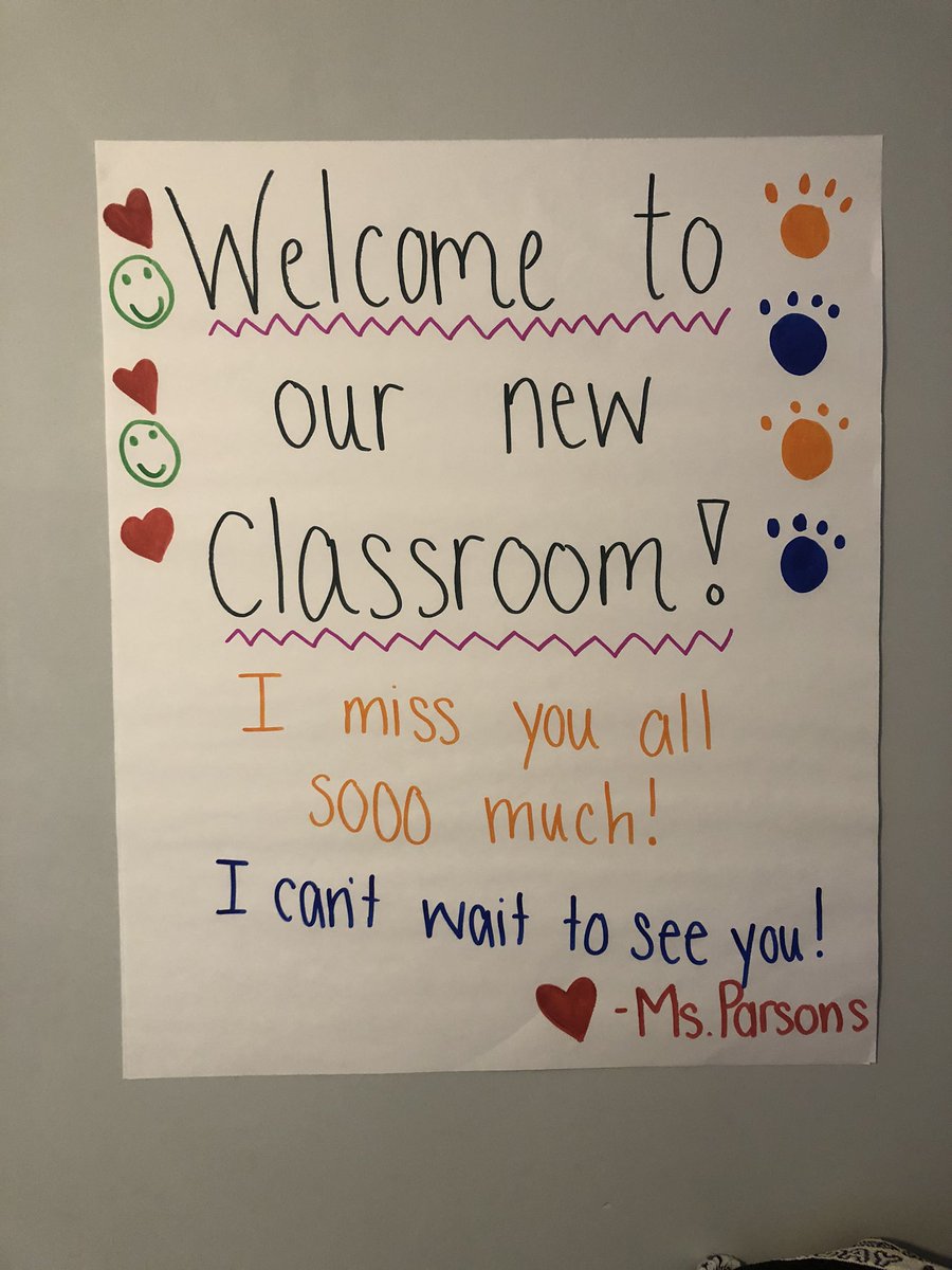 MsParsons7's tweet photo. Hey friends! I was able to set up a new classroom for us! I can’t wait to get recording and connecting with our distance learning plan! Stay tuned for the plans for next week! 💙🧡 @Principal_DMS @DelmarSuper https://t.co/WsR2kFuh0K
