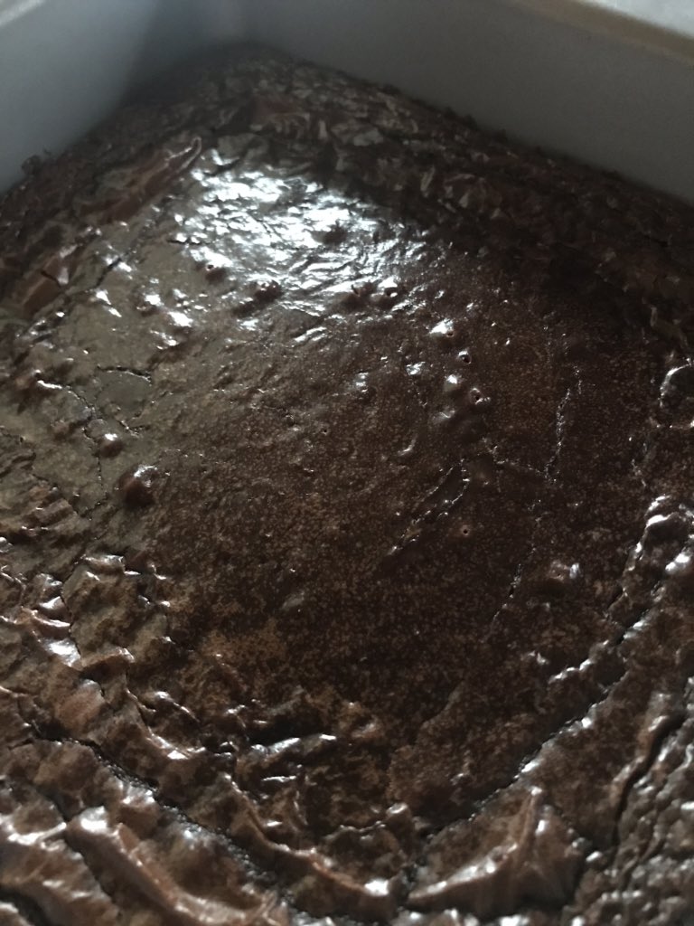 day 14, march 30th: no art today BUT i did bake brownies, they were from a box so no skill required but whatever they were good