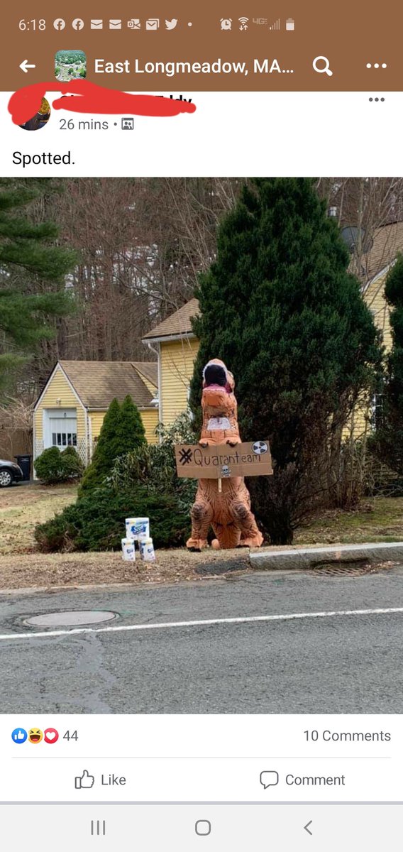 MForbes25's tweet photo. @jimmyfallon #ImSoBoredI dressed up and handed out toilet paper to anyone that would pull over https://t.co/Sfhs1OKEUS