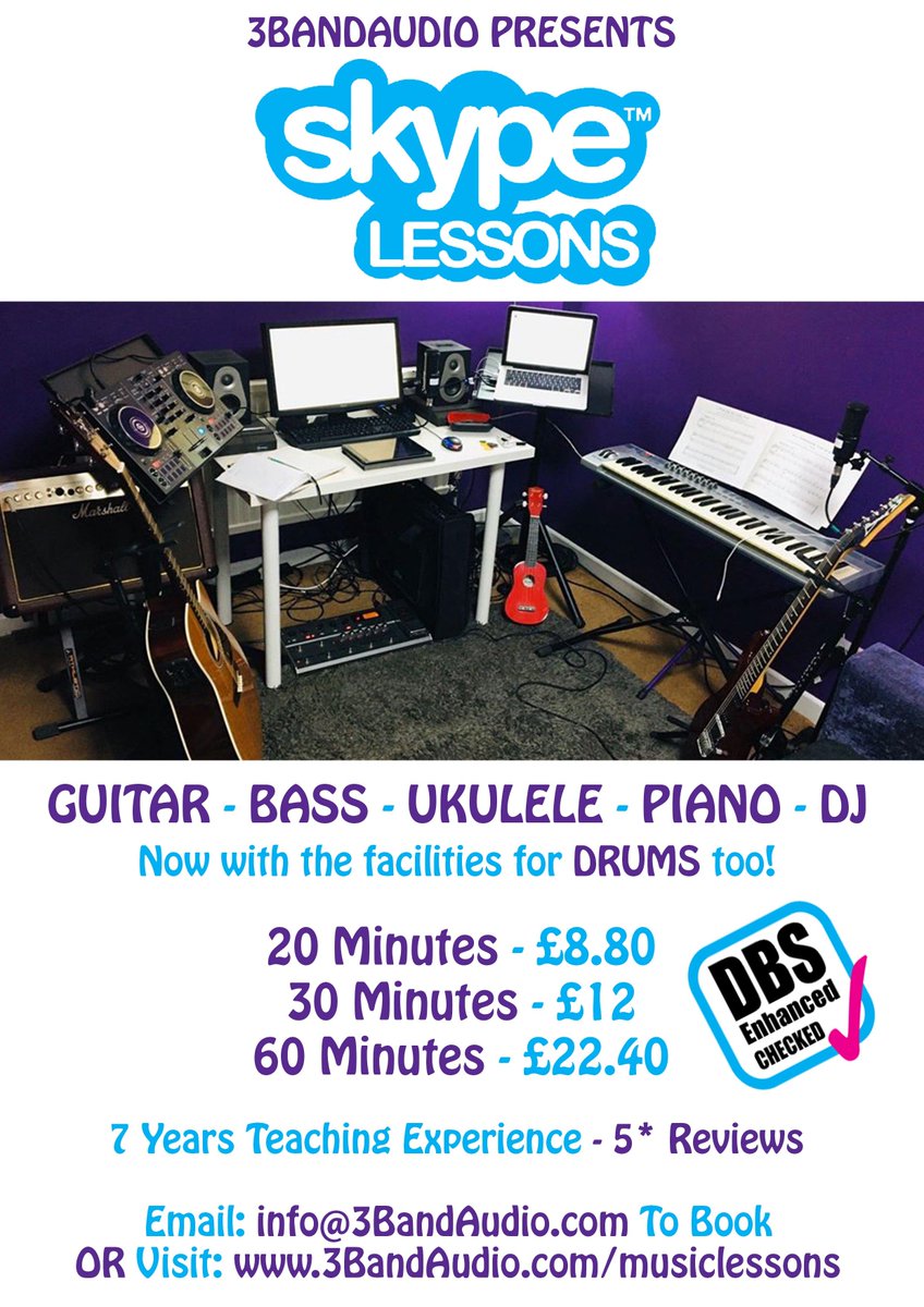 A massive thank you to all of our current students who have adapted to the online lessons &amp; to all our new students starting with us! The music &amp; social aspect is keeping me (Rob) sane. Here is the 20% off lockdown prices, let us know if you want to learn! #music #fun #staysafe