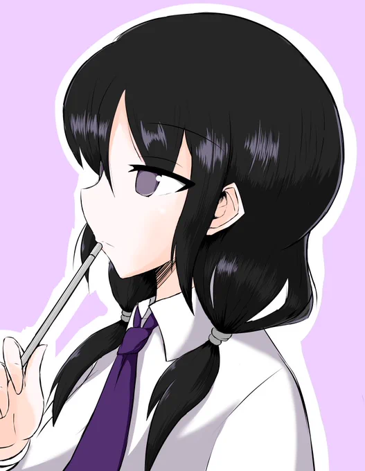本日更新日!ですが今書いてる絵が間に合わなかったので前描いたゆりちゃん塗りました #わたモテ 