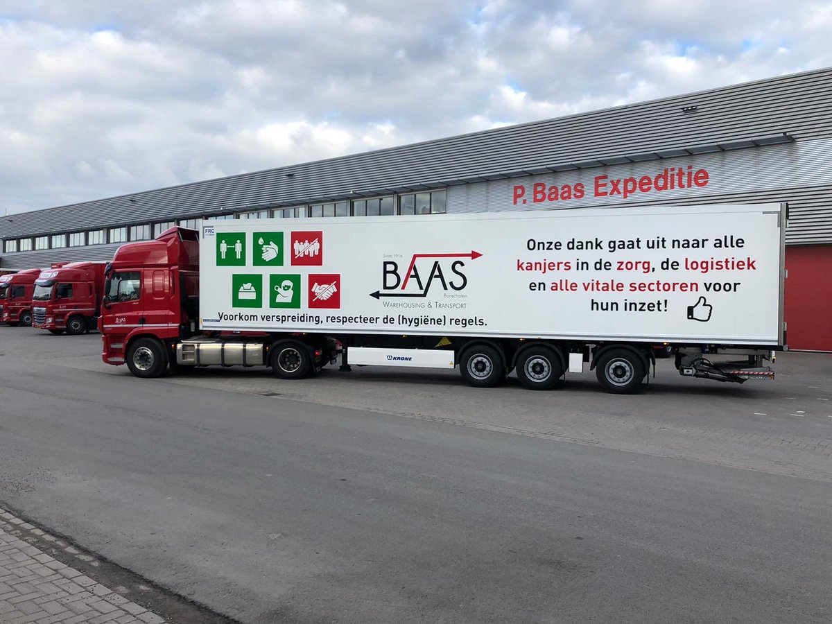 hayvvb's tweet photo. Ook wij denken aan alle kanjers in de zorg, logistiek en alle vitale sectoren! 
Met deze nieuwe oplegger willen we deze kanjers een steuntje in de rug geven! #staysafe https://t.co/PkL8yHTgik