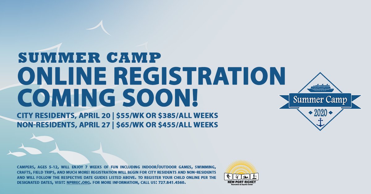 ParksandRecNPR's tweet photo. #Summer Camp registration will open online soon! Registration for City Residents begins April 20th. Non-resident/Open registration begins April 27th. Campers ages 5-12. $55/wk or $385/all for City Residents. $65/wk or $455/all for Non-residents. https://t.co/jUtlIowhe0 https://t.co/klFwefWHM6