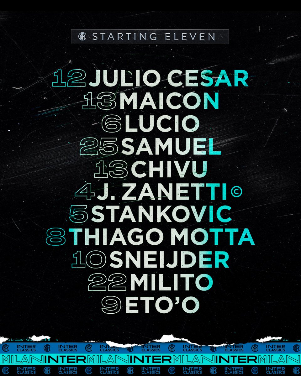 📰 | #ميلان_إنتر: أخبار الفريق

إليكم اختيارات المدرب جوزيه مورينيو لمواجهة #ديربي_ميلانو! 👊🔥

#كلاسيكيات_إنتر #فورزا_إنتر ⚫️🔵