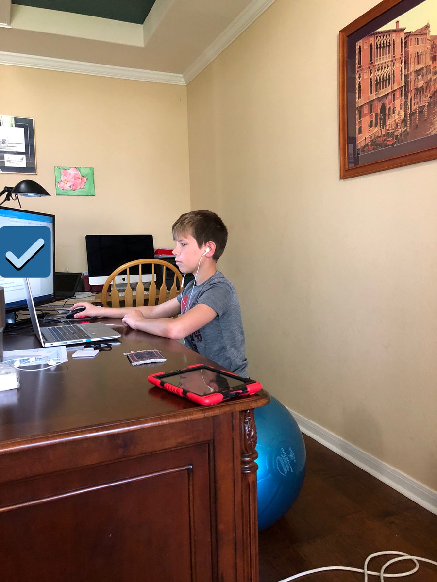 AmandaPapp4AI's tweet photo. Never thought I would be sharing my office/workspace with my #foursons, but we are figuring it out and making it work. #covidquarantine https://t.co/pWAivHk5Gx