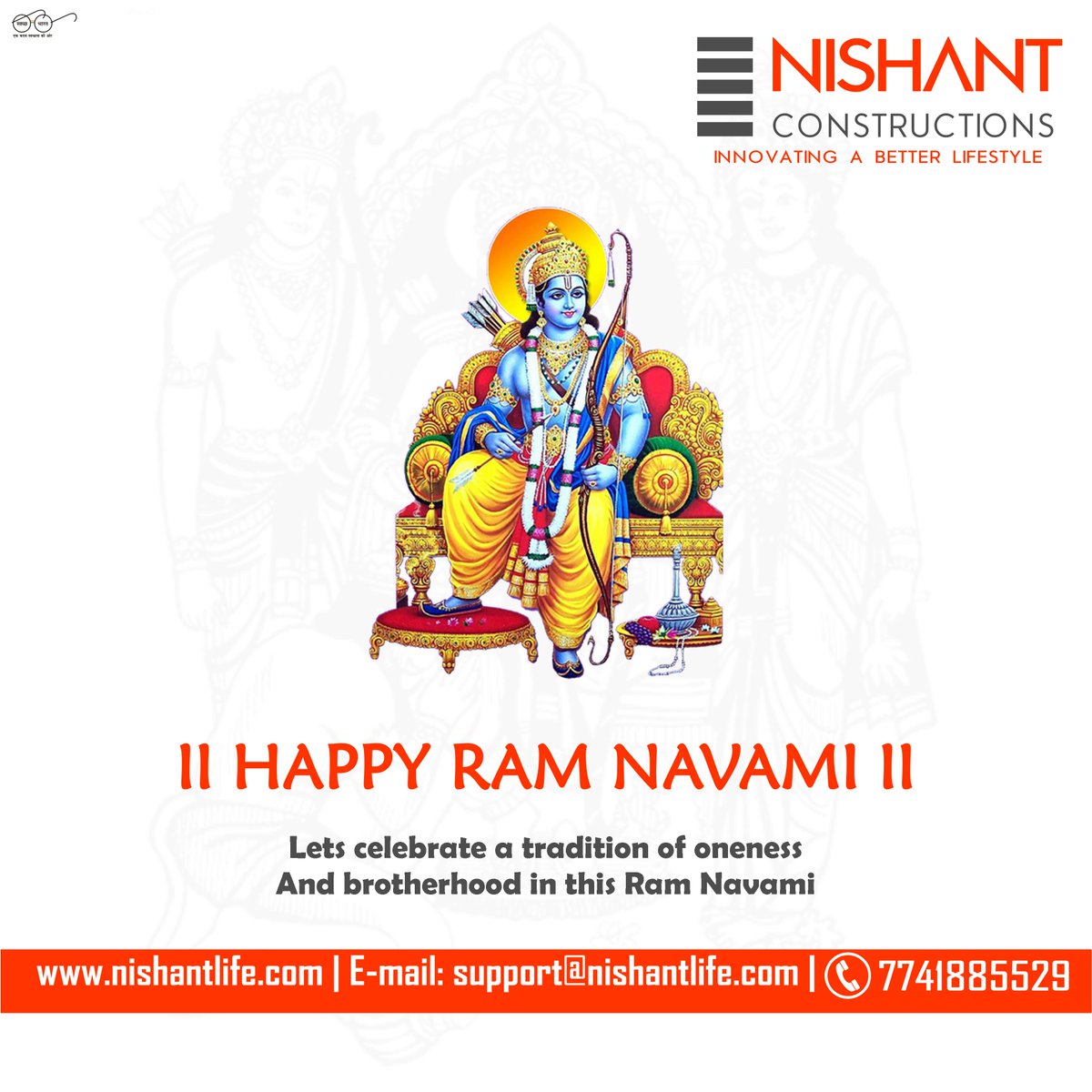 nishantnasik's tweet photo. Wishing You All A Very Happy RAM NAVAMI. #Nishantconstructions #Nishantlife #festivals #realestate #Nashik #Mumbai #Pune #Ramnavami https://t.co/sLndYZyBXa