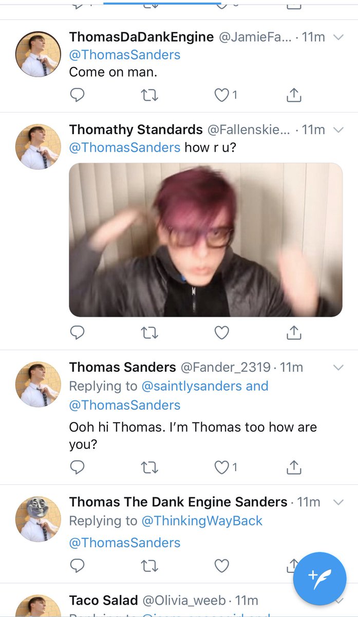 ThomasSanders's tweet image. My followers really just succeeded in confusing the HECK out of me in my notifications... Well played April Fools prank, you tricky imps...