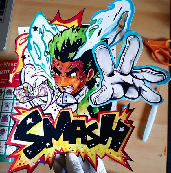 super_mashups's tweet photo. #MyHeroAcademia is Heating up RIGHT NOW for me ! I was so inspired I had to do a tribute of #RockLee going #8Gates x #100DetroitSmash - I like to make believe that #Deku is #Rocklee a lot 😊 He's #MYHERO 😊 https://t.co/m6FAMtxtBK