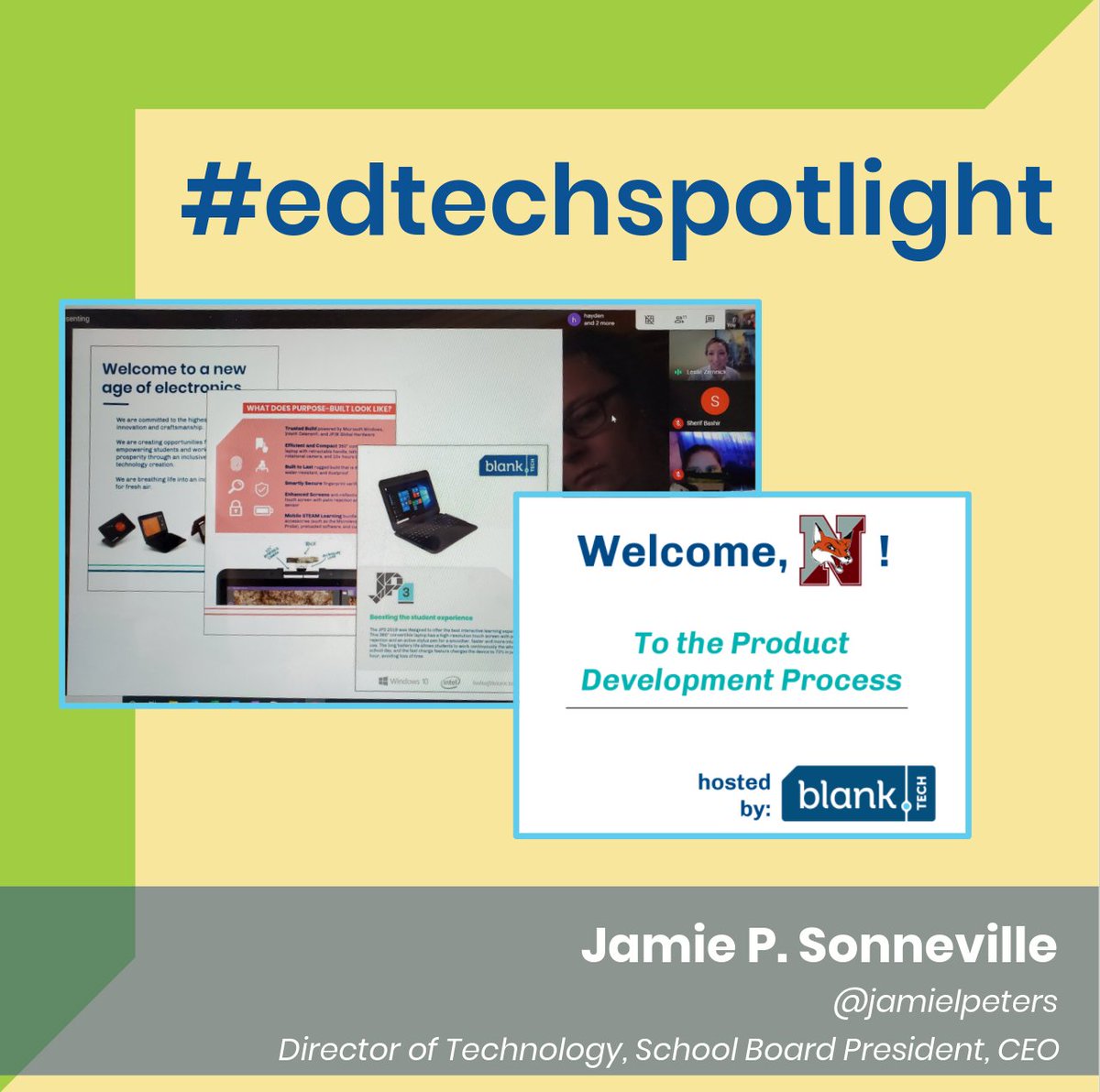 blankdottech's tweet photo. Hello @NewarkCSD! We loved seeing you today during our #virtuallearning hosted by the @blankdottech team and @jamielpeters, our #edtechspotlight of the week! 

Does your school want to learn about #ProductDevelopment? Email hello@blank.tech to schedule your session today! https://t.co/G1TgZd3CWr