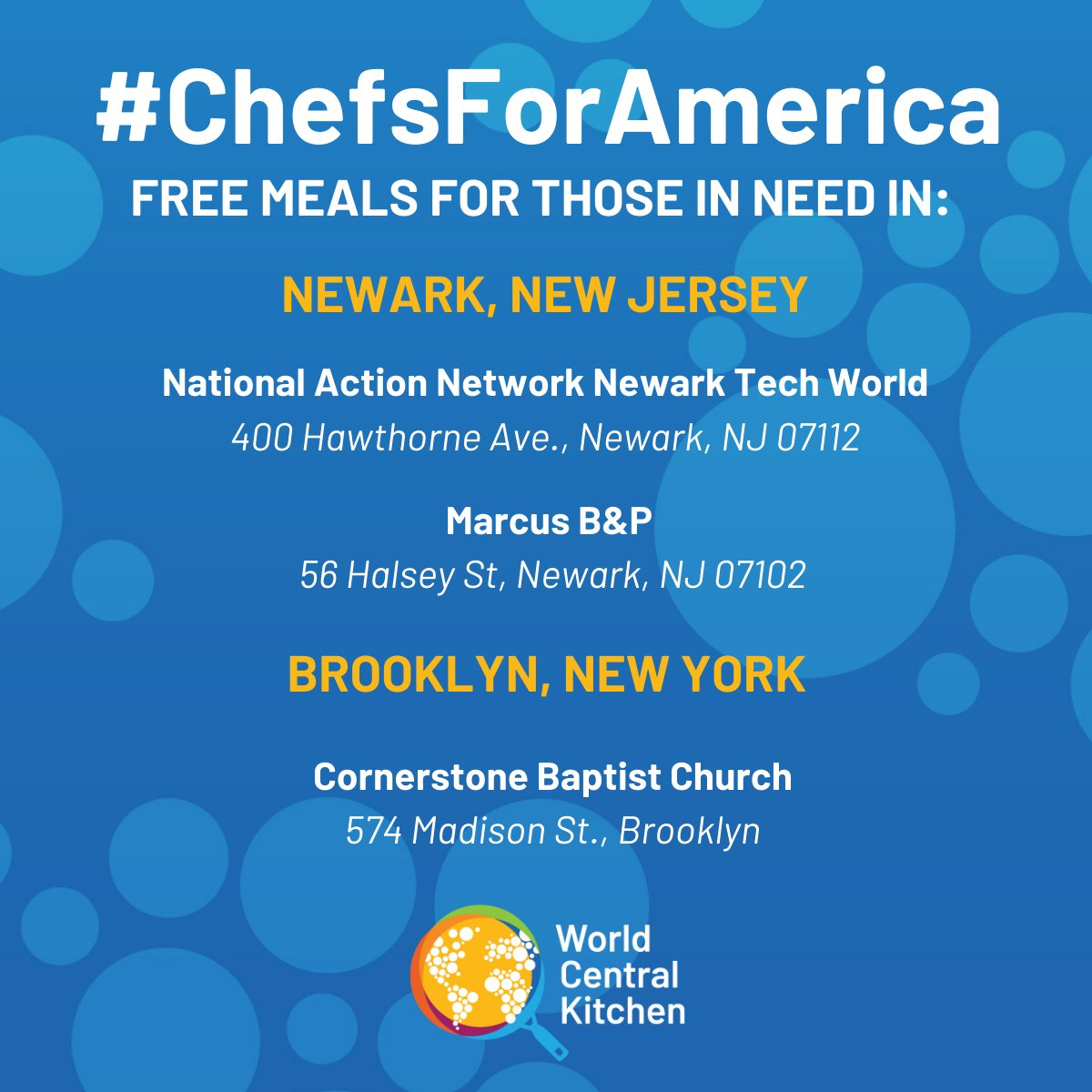 MarcusCooks's tweet photo. Thank you to the restaurant team and WCK for all your hard work on this! We’ll be distributing meals @MarcusBPNewark every Tuesday through Friday going forward. Standby for more BIG updates on our efforts. (2/2) #chefsforamerica #communitykitchen #newark #marcusbp https://t.co/p8O5x8HTOF