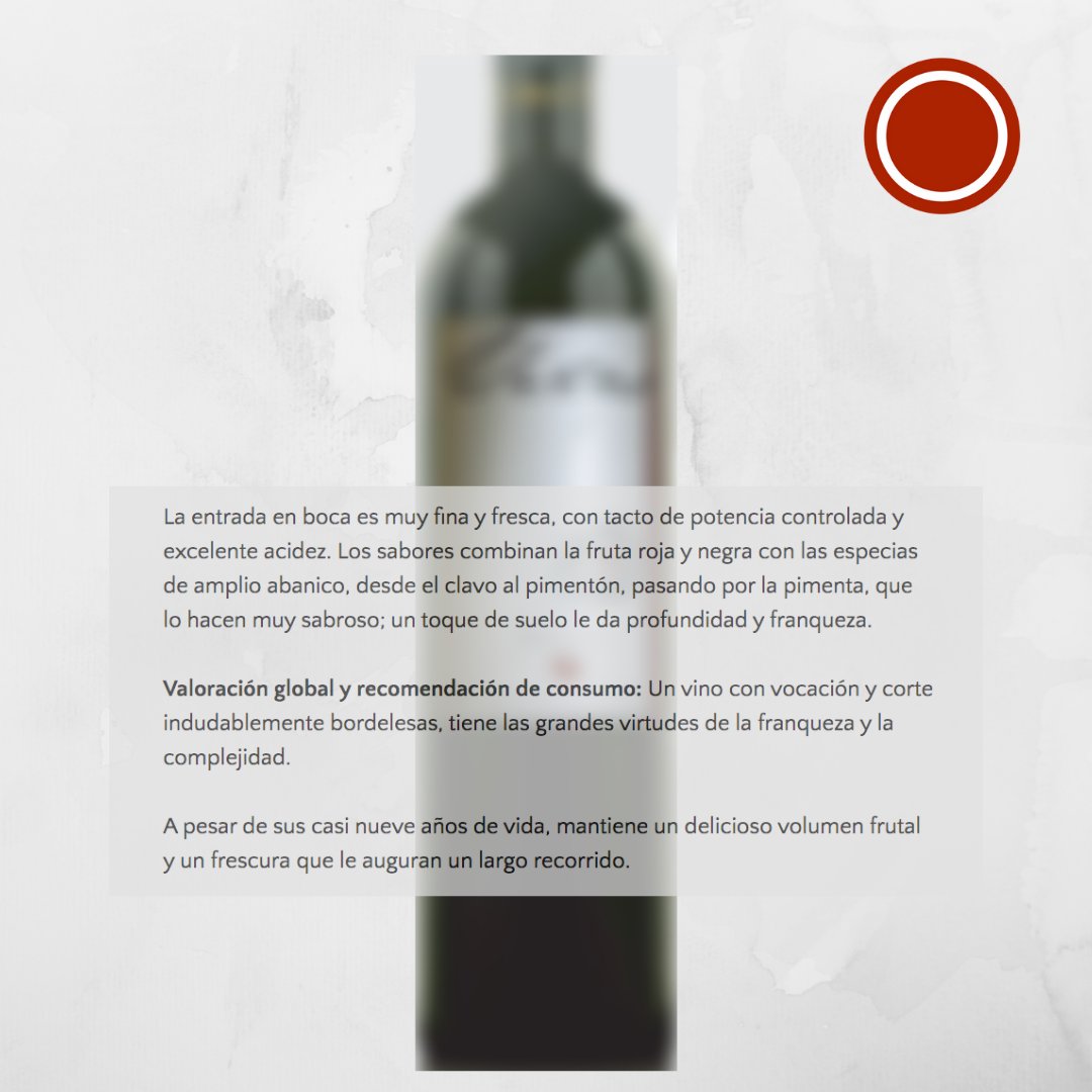 VinObjetivo's tweet photo. 🍷Vetas Selección 2011 de  @BodegaVetas Utilizad la potestad del vino para hacernos viajar y volad a la mágica serranía de #Ronda donde 3 variedades bordelesas encuentran una expresión propia y reflejan un terruño serrano, sobrio e increíblemente expresivo
https://t.co/E5TJ32yQFw https://t.co/jCdzR0WTFm