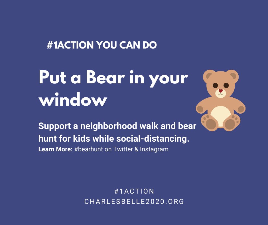 CharlesBelle's tweet photo. Put a bear in your window to support a neighborhood walk & #bearhunt for kids while they are at home from school. It brings a little fun & joy to everyone. Each of us can help our communities right now. #1Action
#bearhunt #goingonabearhunt on Twitter & Instagram https://t.co/OfelnHDzZB
