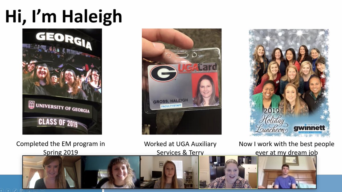 nmiuga's tweet photo. Huge shoutout to brave souls Haleigh Staalner and Clara Rooks from Explore Gwinnett for zooming in for our first virtual Digital Brown Bag Speaker Series. Thank you for sharing your destination marketing experience and how Gwinnett County makes it work better. #UGAOnline https://t.co/LDkREqtsOI