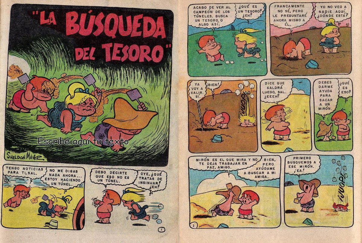 elkioskodejuve's tweet photo. Hoy es el cumpleaños de Sheldon Mayer creador entre otros comics de Sal y Pimienta.
N° 213 "La búsqueda del tesoro" Editorial Novaro. México 1981.
#SalYPimienta #SugarAndSpike #SheldonMayer #EditorialNovaro #Novaro #YoMeQuedoEnCasa https://t.co/HrChKoXVV4