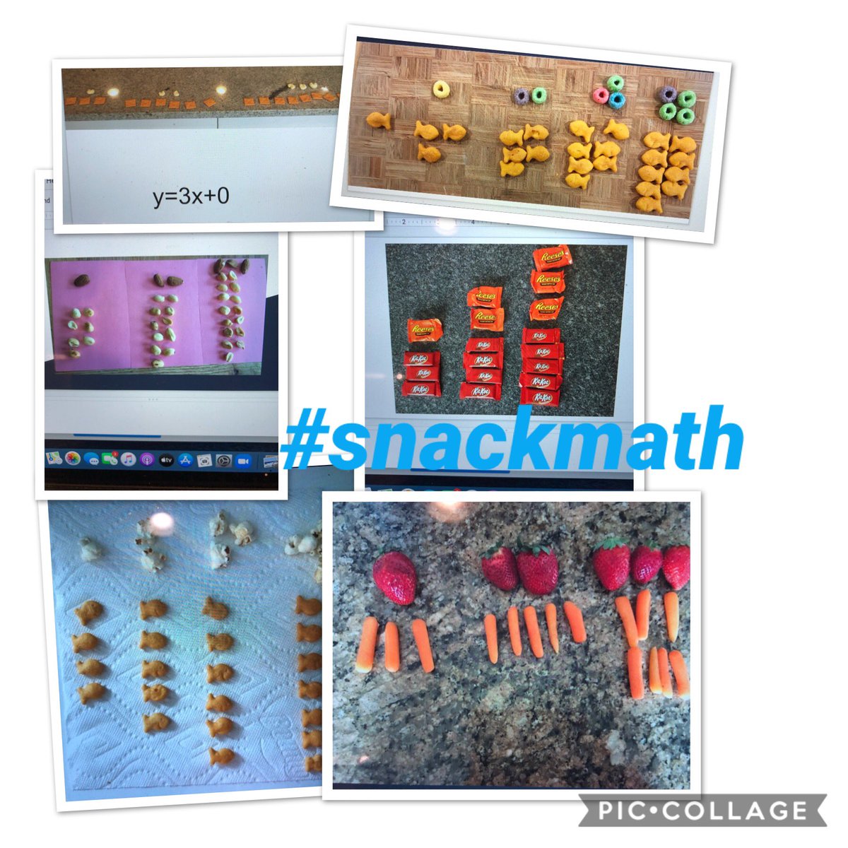 SusanBycoff's tweet photo. Ss using google forms to work through writing linear equations. Topic: #snackmath @erin_kearney @MaryEllenDuBoi1 #medfieldmath #bmsed #medfieldps. Some yummy combos! https://t.co/nTalJZiNLY