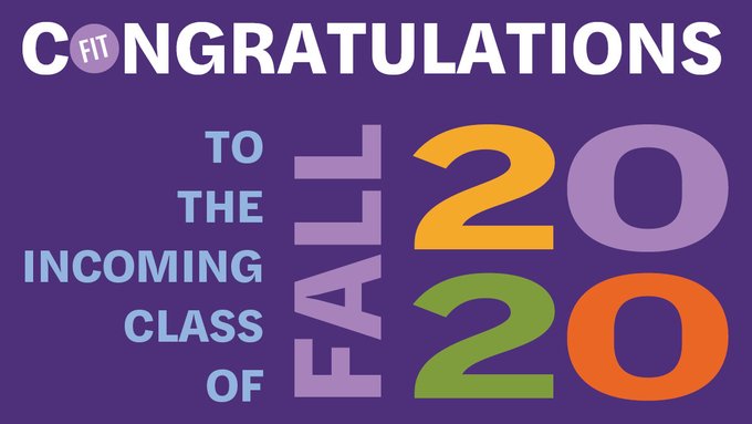We&rsquo;re so excited to welcome the incoming class of fall 2020! 🎉  Don&rsquo;t forget to share the good news by<a href="/tag/fitwelcome"class="tags"><span>#fitwelcome</span></a>