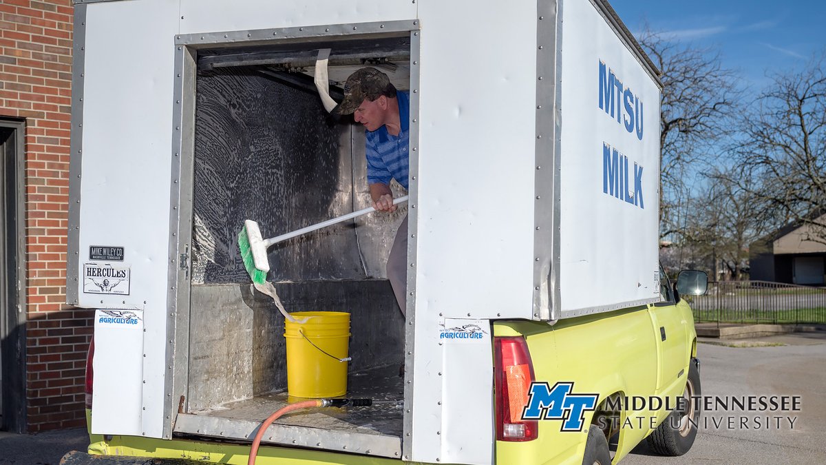MTSUNews's tweet image. Since we're talking about #MTSU #milk, give a hand 👏 to all our @MTSUAg students, employees &amp;amp; staff who keep our #farm &amp;amp; #MTSUCreamery operations going in rain, shine &amp;amp; pandemic! #AgLife #thankafarmer 🐮🥛🚜🌽💙 #TrueBlue