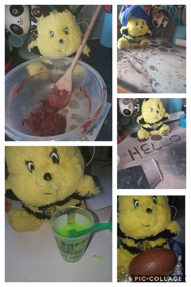 Buzz_Bee1's tweet photo. Week 2 of GB lockdown..this isn't so bad..music classes with baby bee, making some cakes with mini bee (oops wasnt me that made a mess 🤦🏼‍♀️) some sweeties for the postie from me and baby bee and morning slime with my mini bee
This bees loving life 🐝
#ambassabeeadventuresathome https://t.co/yMGlJsVW9w