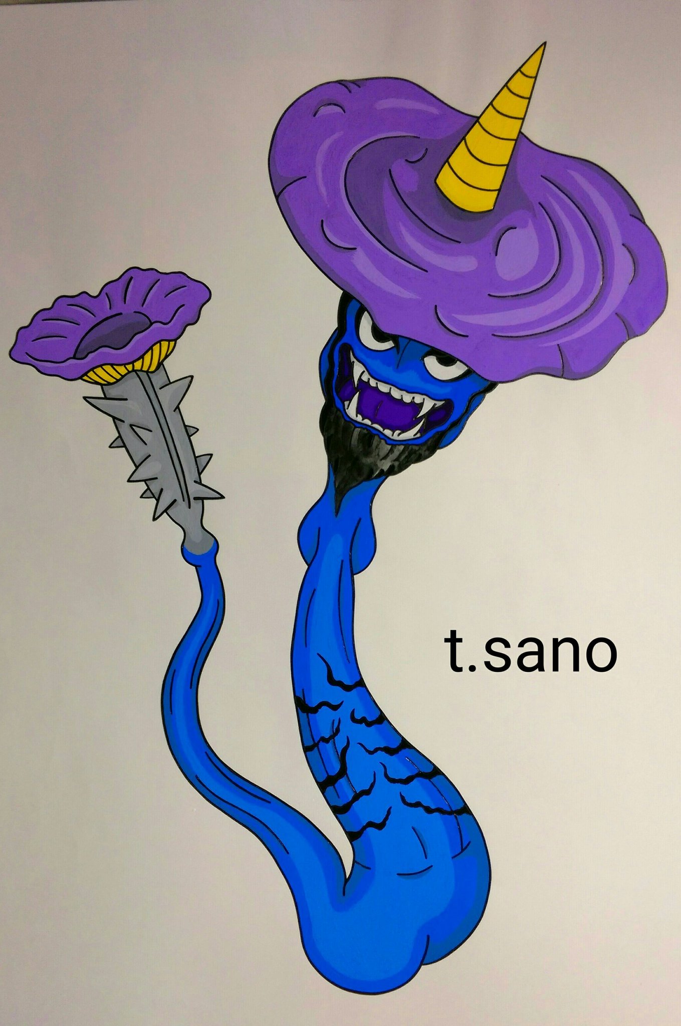 モンスターメーカー No Twitter No 528 アオオニフンダ No 527 アカオニフンダ No 526 イケ面 No 525 ヘドロモドロ イラスト アナログイラスト オリジナルキャラクター モンスター 怪物 お化け モンスター 怪物 お化け キノコ 青鬼 森に住む生物 赤鬼