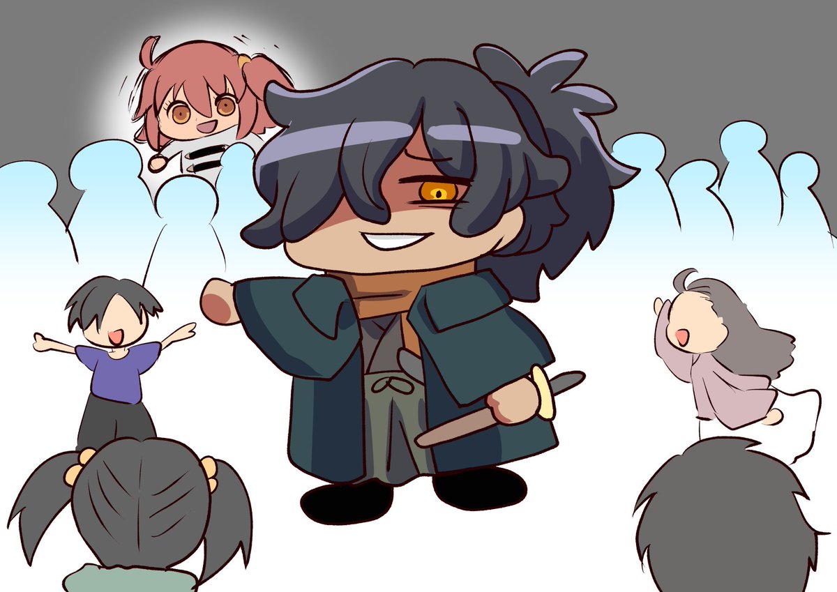 バーチャルうみうし Auf Twitter リヨ以蔵さん着ぐるみは子供に大人気 刀は風船ぜよ この後めちゃくちゃリヨぐだ子に逆てんちゅーされる