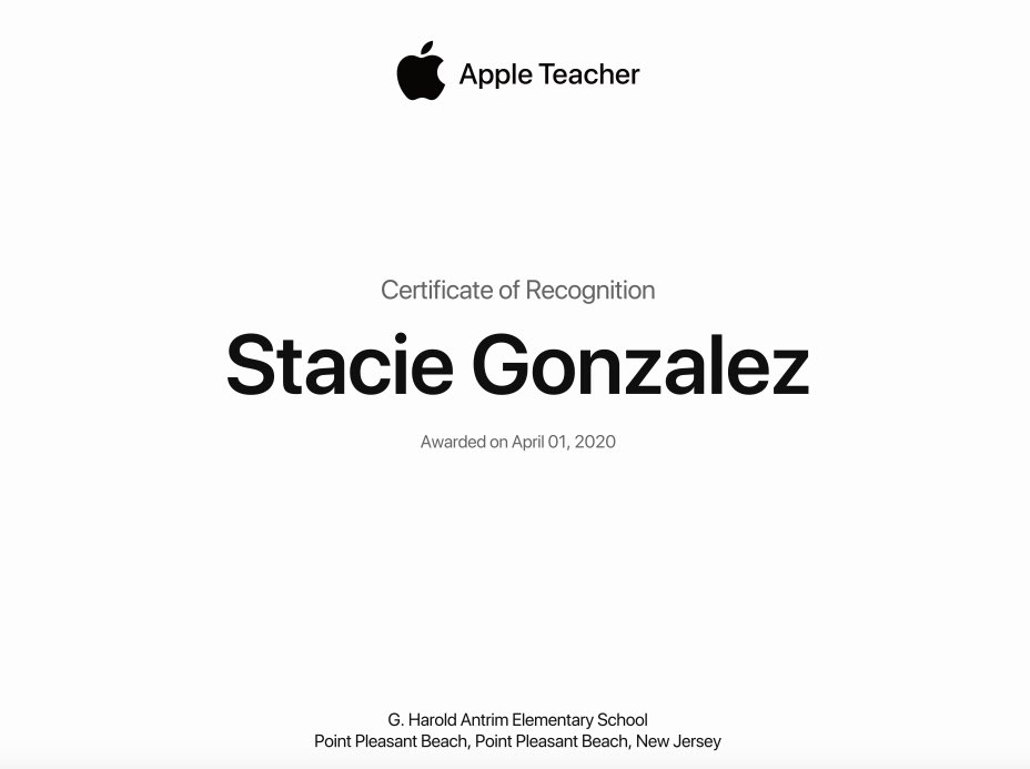 It’s no joke... I earned my Apple Teacher certification today!  #WeAreBeach <a href="/AntrimSchool/">Tara Weber</a> <a href="/ptbeachsuper/">Will Smith</a>